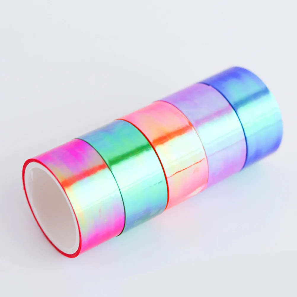 

10 Roll Gradient Colorful Shiny Adhesive Tape Creative Decoration Tape for Scrapbooking DIY Planner Organizer Gift Wrapping