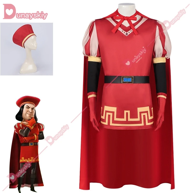 

2024NEW Lord Farquaad Cosplay Costumes For Man Adults Kids Size Halloween Costumes Shrek Cosplay Role Play Party for Kids