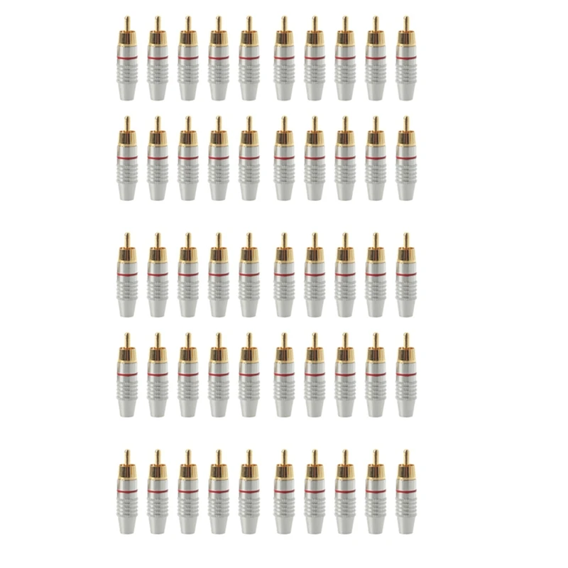 

T31C-Adapter Audio Coaxial Cable Connector RCA Plug Seamless 100 Pcs