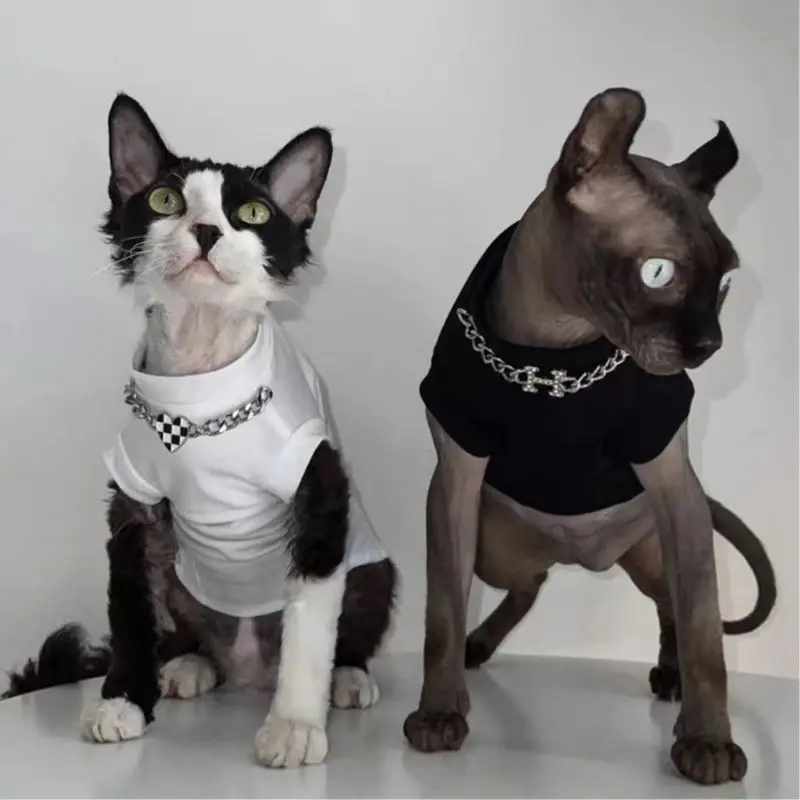 Luxury Winter Undershirt for Sphynx Cat Reflective Pet Clothes Reflective Pet Clothes Cat Jacket Devon Rex Sweatshirt in Autumn