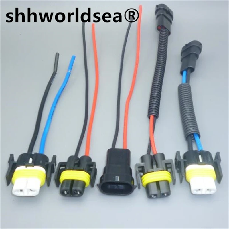 Shhworldsea 2 Pin złącze żeńskie i męskie światło przeciwmgielne światła H11 H8 H9 gniazdo lampy 12124819