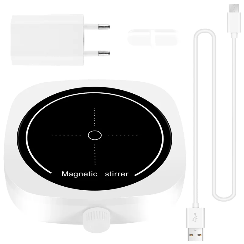 AF93-Magnetrührer Mini-Labor-Rührmischer Tragbare Rührplatte mit Rührstab 2L 4000 U/min für Labor EU-Stecker