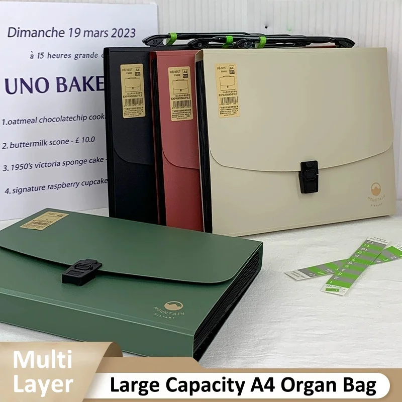 

Fashion A4 File Bag Large Capacity File Folder Document Test Paper Storage Bag Large Capacity Organizer Bag For School Office