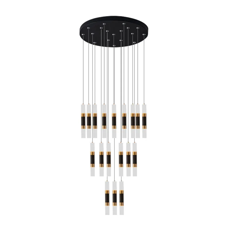 

Modern simple stair light, light luxury and high-end sense, villa dining room living room lighting