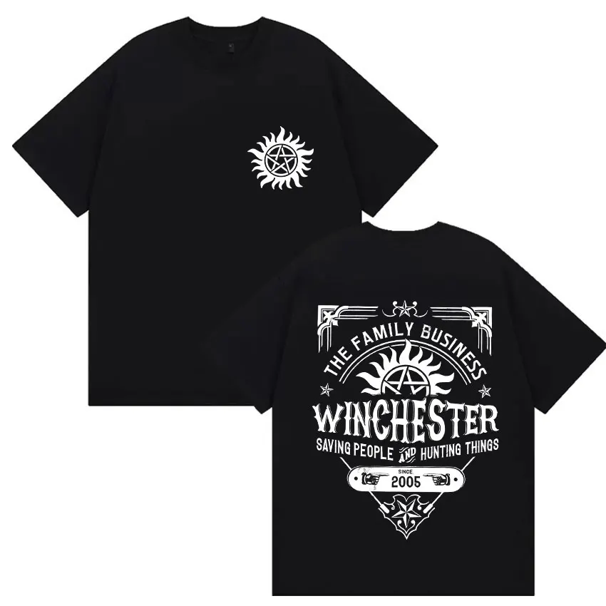 

Tv Series Supernatural 2025 Print T Shirt Men Women Vintage O-Neck Clothing T-shirts Casual Fashion Cotton Short Sleeve T-shirt