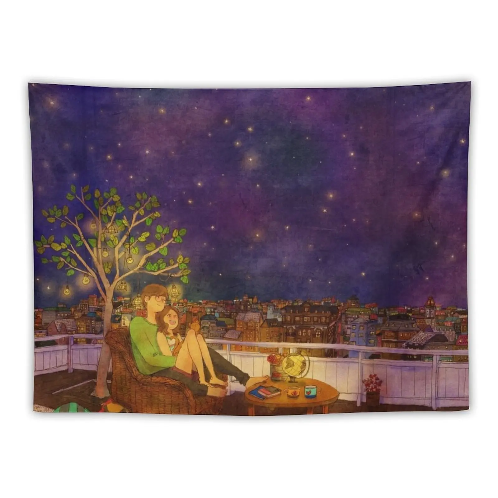 

Puuung Illustration No.96 Tapestry Aesthetic Home Decor Carpet Wall Decorative Wall Mural Aesthetic Room Decor Korean Tapestry