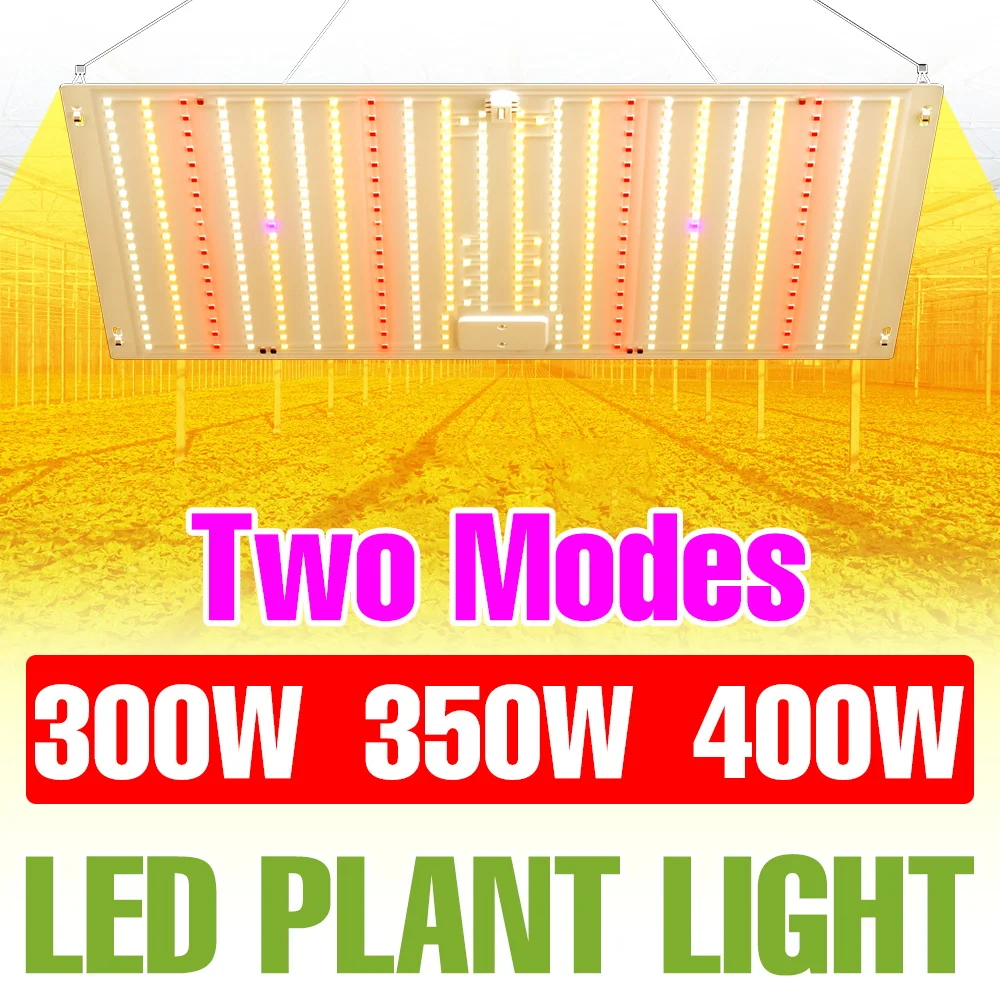 

Светодиодная лампа для растений 400 Вт, полный спектр, квантовая панель, для выращивания рассады в помещении, 220 В, для теплиц и гидропоники