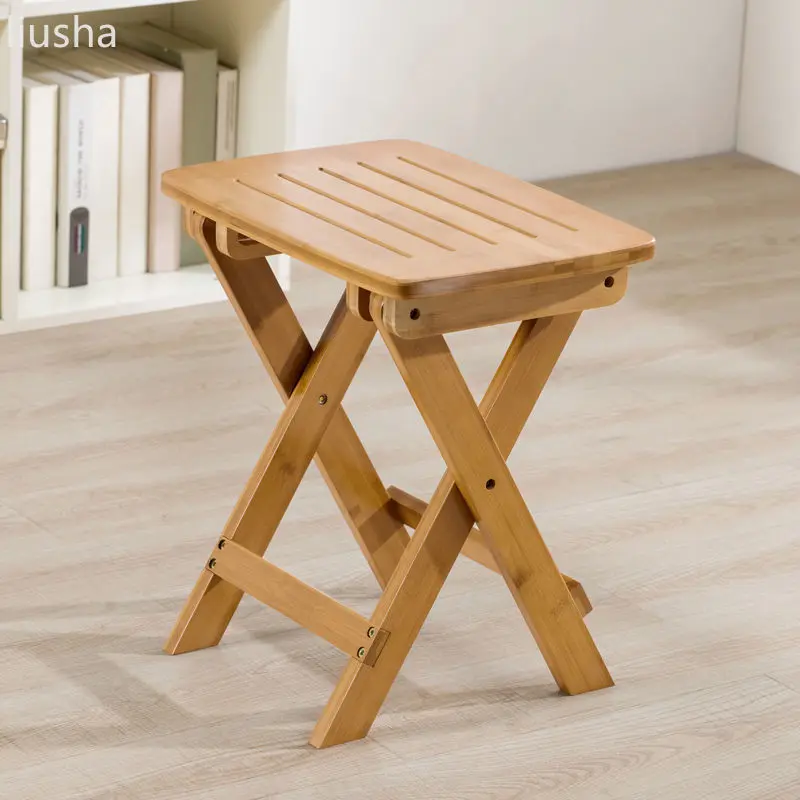 

folding small stool home plastic chair backrest small bench wholesale shoe changing stool wooden low stool portable stool chair