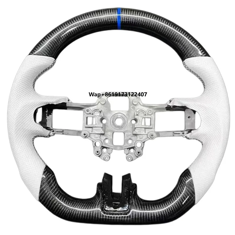 

Premium White Perforated Leather & Carbon Fiber Steering Wheel Designed Exclusively for Mustang GT Models