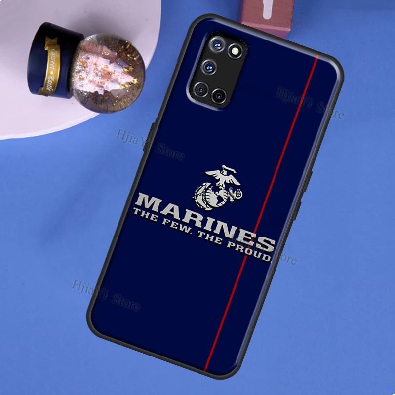 USMC Marine Corps Case For OPPO A74 A94 A54 A57 S A77 A76 A96 A52 A72 A91 A93 A5 A9 A31 A53 A15 A16 A17 Cover