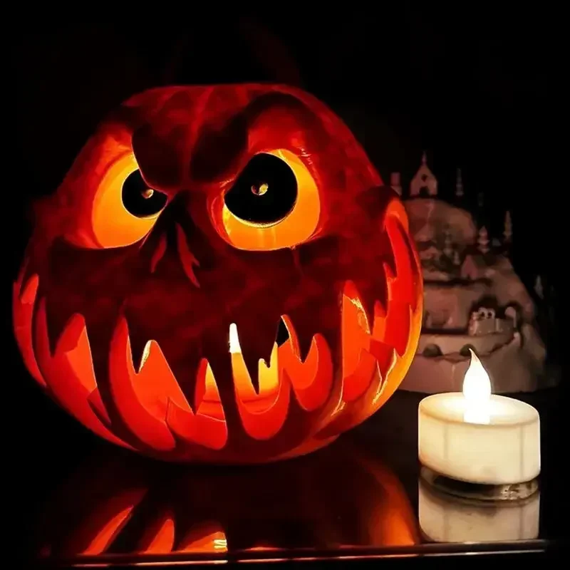 Jack-o-Lantern Desktop Model Ornaments Garden Indoor Outdoor Home Decoration Terrifying atmosphere Halloween Party Presents Toy