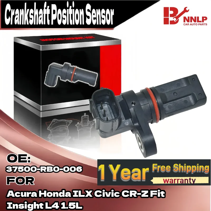 

For Crankshaft Position Sensor for Acura Honda ILX Civic CR-Z Fit Insight L4 1.5L 37500-RB0-006