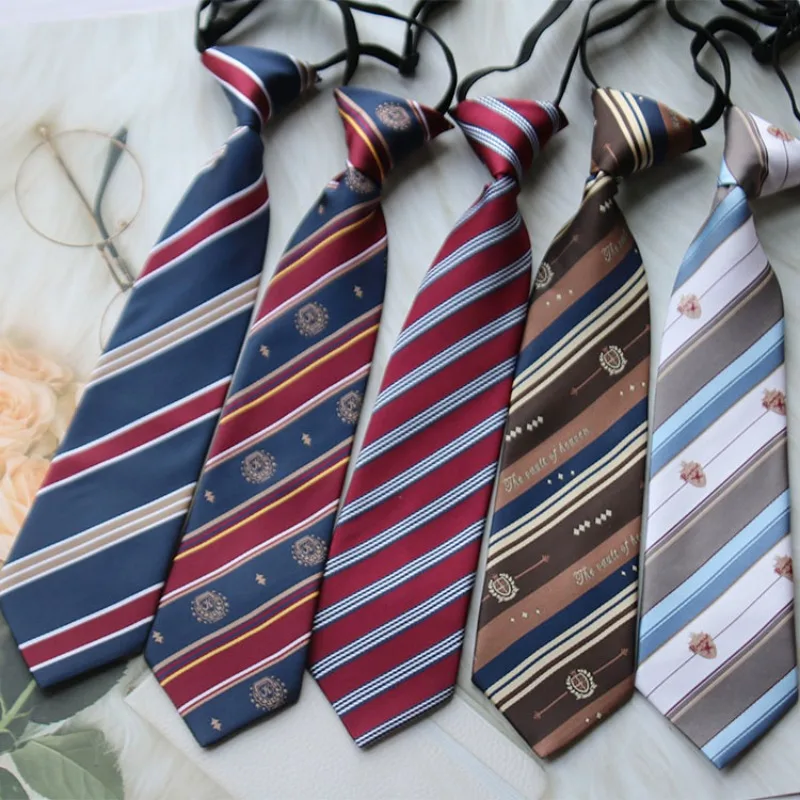 

Маленький галстук в разноцветную диагональную полоску для мальчиков и девочек, студентов, повседневный повседневный галстук-униформа, галстук без ручного завязывания