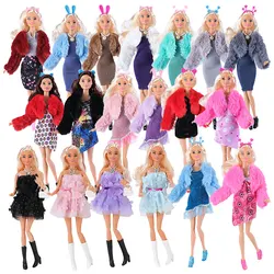 Newest Clothes For Doll Girl Dress Fashion Plush Outfit Skirt Casual Wear Clothes For Doll 30cm DIY Accessories Girl Toys Gift