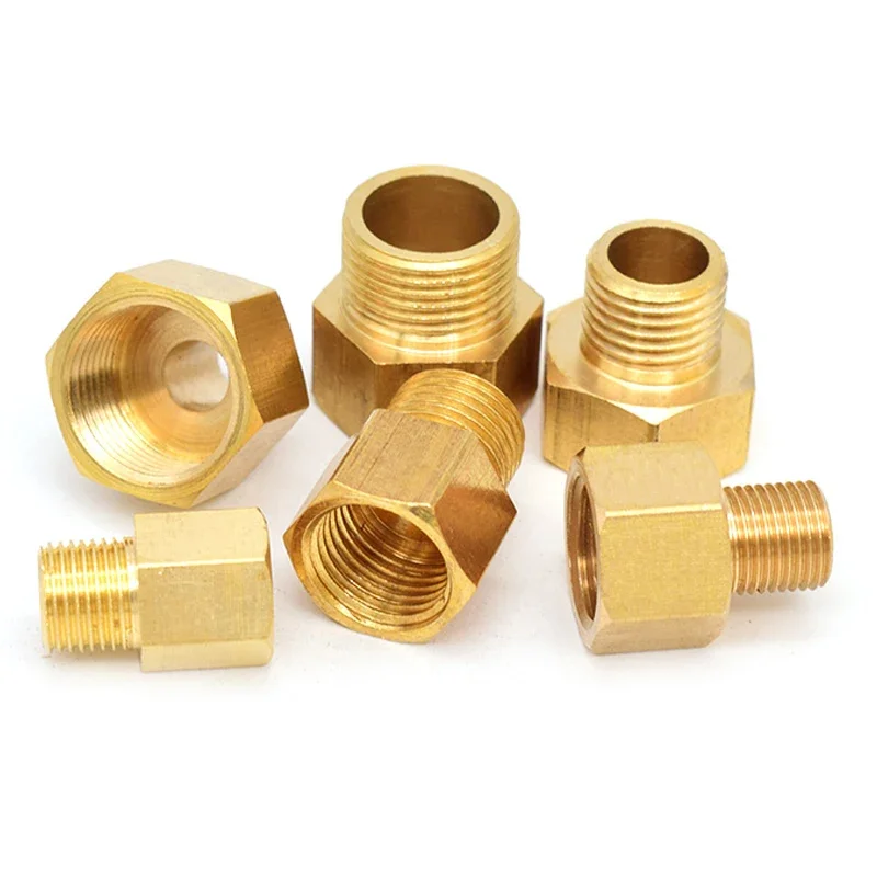 

Male to Female Thread Brass Pipe Connectors Brass Coupler Adapter Threaded Fitting 1/8" 1/4" For tube docking 3/8" 1/2"