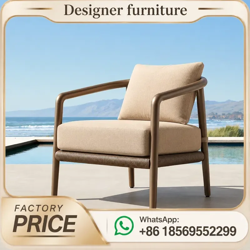 Outdoor Patio Sofa Set Aluminum Alloy Rope Weaving Garden Furniture For Courtyard Balcony Durable Modern Design