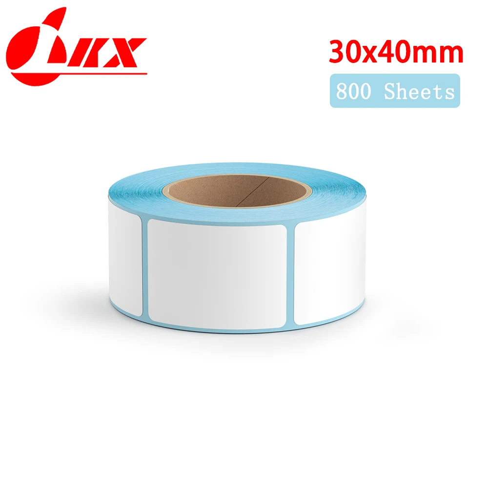 LKX 30x40mm 800 stks Direct Print Thermisch Papier Sticker voor Barcode Label papel adhesivo Tag in Rol voor niimbot printer