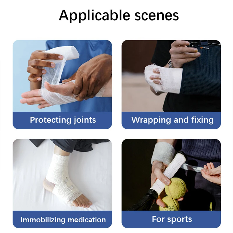 1/3pcs White gauze elastic bandage Breathable elastic bandage for immobilizing fingers, wrists, legs and wounds during sports.