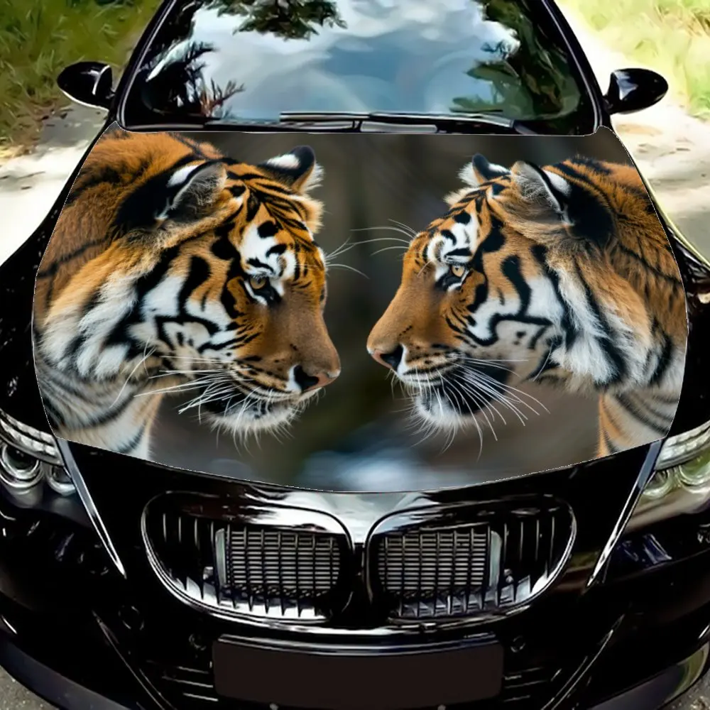 Tiger-Capot de voiture en vinyle, haute performance, durable, sur mesure, adapté au capot de votre véhicule