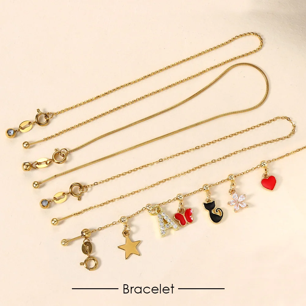 Universelles Modisches Edelstahl-Armband für Frauen, Perlenkette, Dünne Kette, DIY-Halskette, Schmuckzubehör, Großhandel – Detail 2