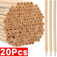 20-1PCS Wooden Lead Pencils High Quality Carpenters Hexagonal Grip Pencil Student Children Artist Writing Drawing Stationery