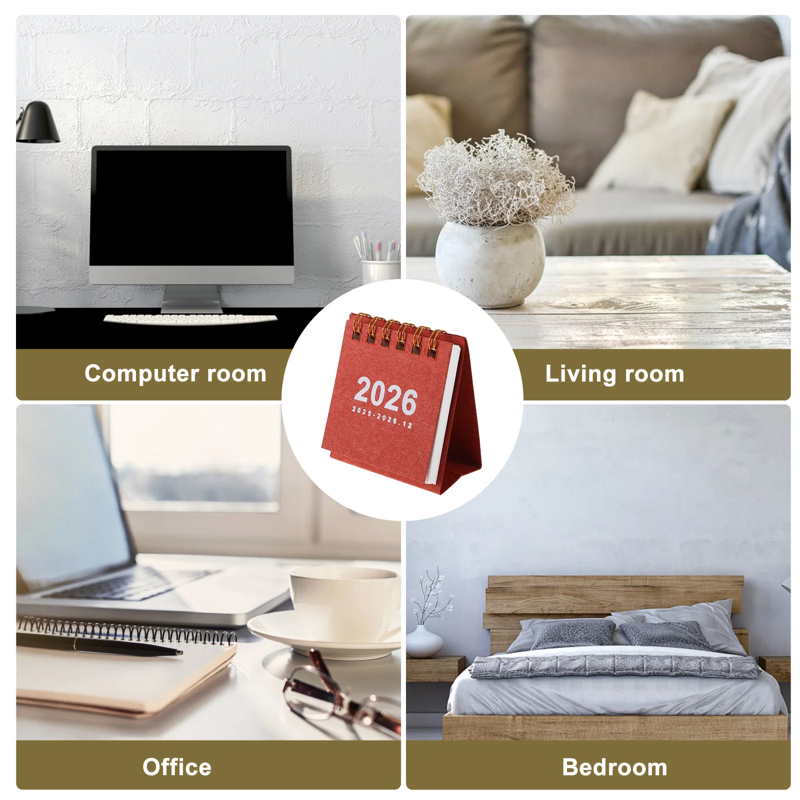 미니 데스크 캘린더 디지털 소형 스탠딩 2026 종이 일일 일정표 중국어 월간 메모