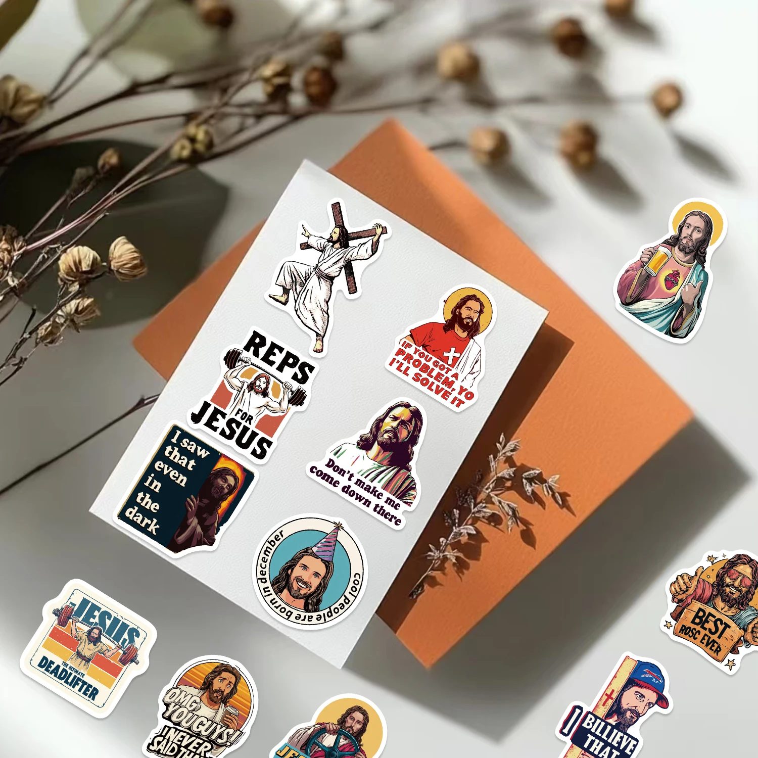 100PCS Funny Jesus Stickers Bible DIY For Laptop Phone Luggage Cup Waterproof Graffiti Bicycle Car Sticker Decals﻿
