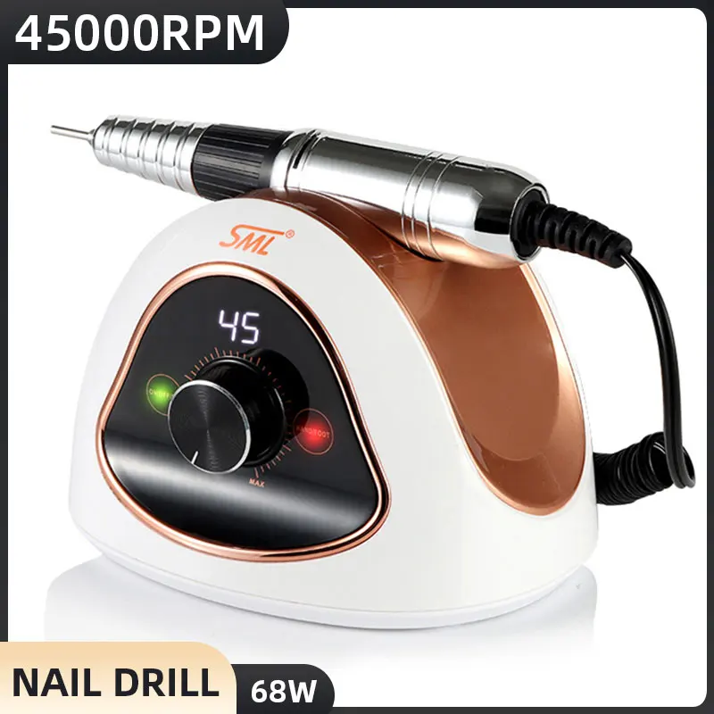 

45000RPM Electric Nail Drill Professional Manicure Machine With LCD Screen Nails Sander Set Nail Salon Polisher Equipment