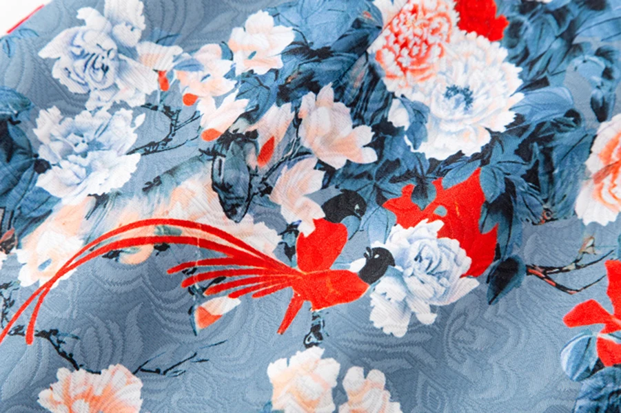 Vestido acampanado con estampado de flores para mujer, vestidos informales sin mangas con cuello redondo y pájaros