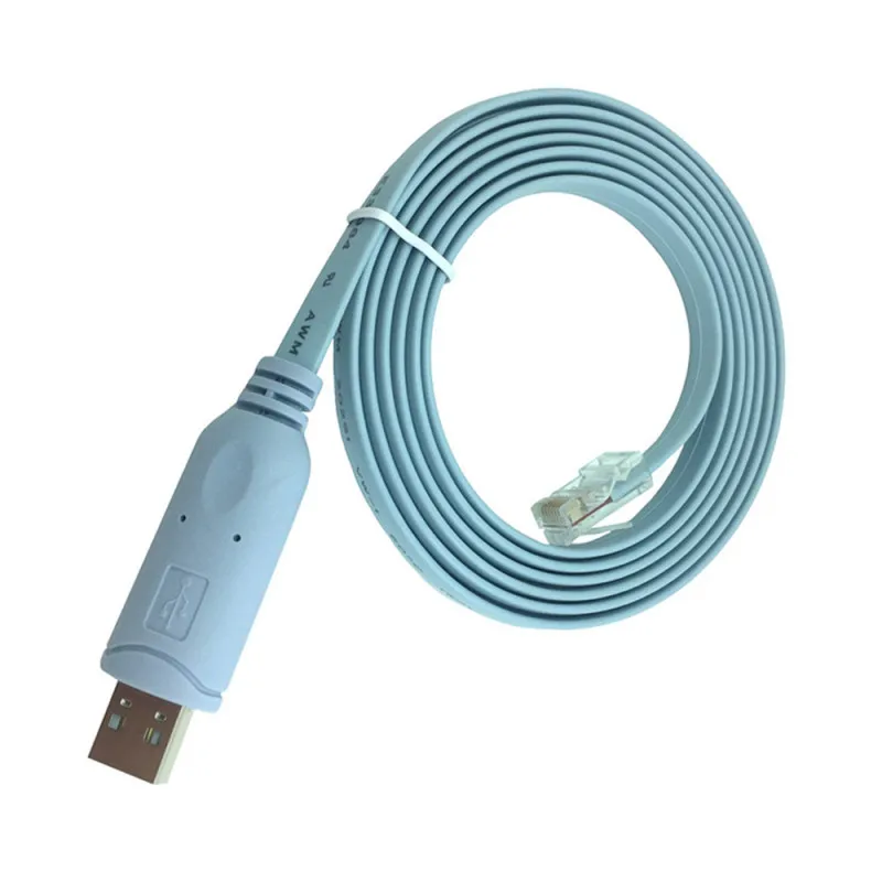 USB To RJ45 For Cisco USB Rollover Console Cable Debug Line For Router RJ 45 Converter Switch USB Extension Computer Network