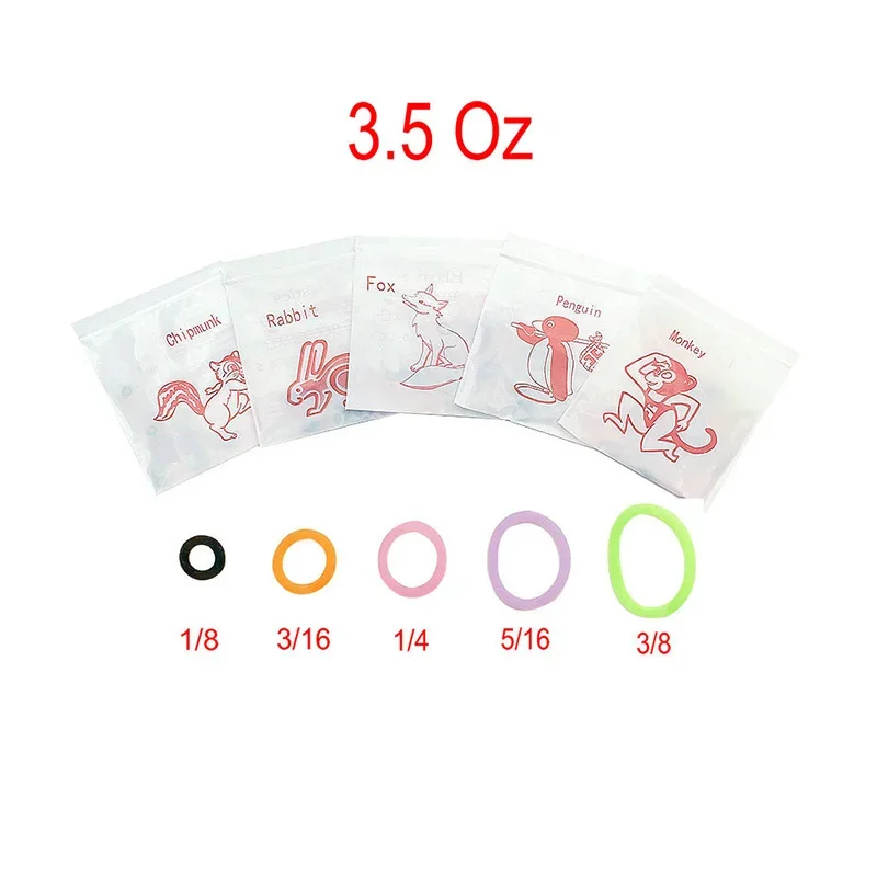 500pcs=5 Bags Colorful Dental Orthodontic Elastics Rubber Bands Ligature Ties 6.5OZ Latex Braces Traction Ring