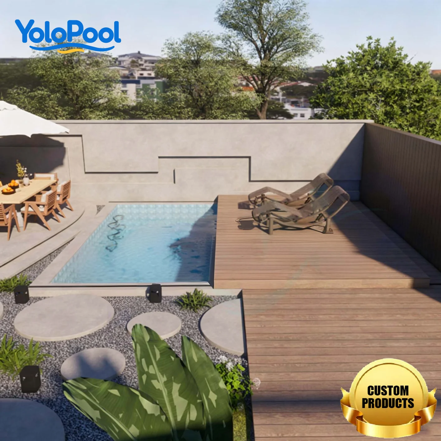 SS304 Stainless Steel Pool Covers Swimspa Cover 2 Year Warranty Durable Easy Install for Hotels Pools Customizeable