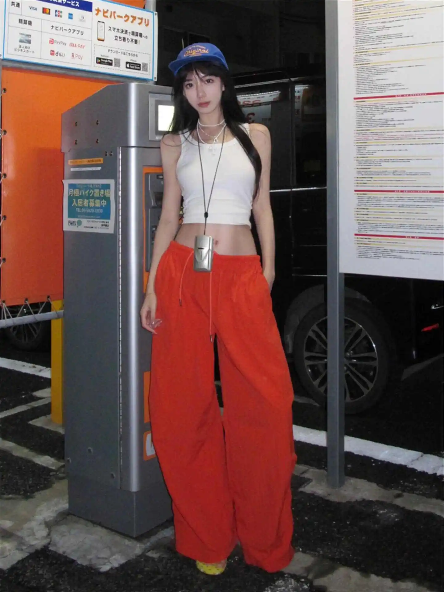 Summer Women American Retro Parachute Pants 2000s High Street Long Trousers Y2k Loose Casual Sweat Pants Harajuku Pantalones