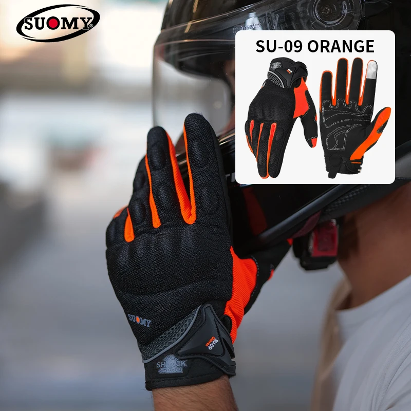 

SUOMY Urban Motorcycle Gloves Men Women Full Finger Anti-slip Anti-fall Breathable Gloves for Daily Commuting & City Riding