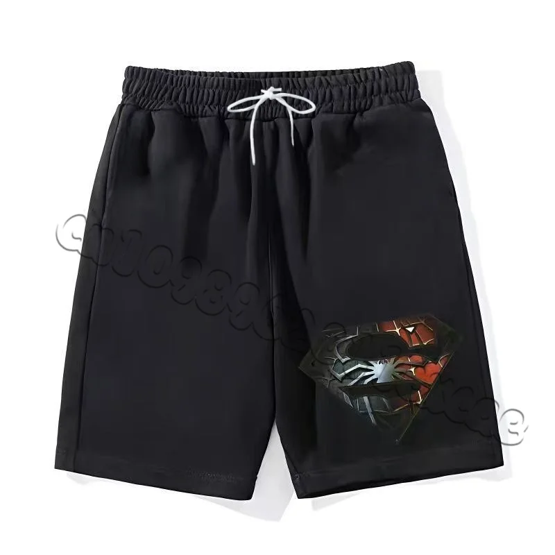 شورت Marvel Venom Spider Man شورت عصري مطبوع ثلاثي الأبعاد للأطفال البالغين، سروال قصير كبير سريع الجفاف