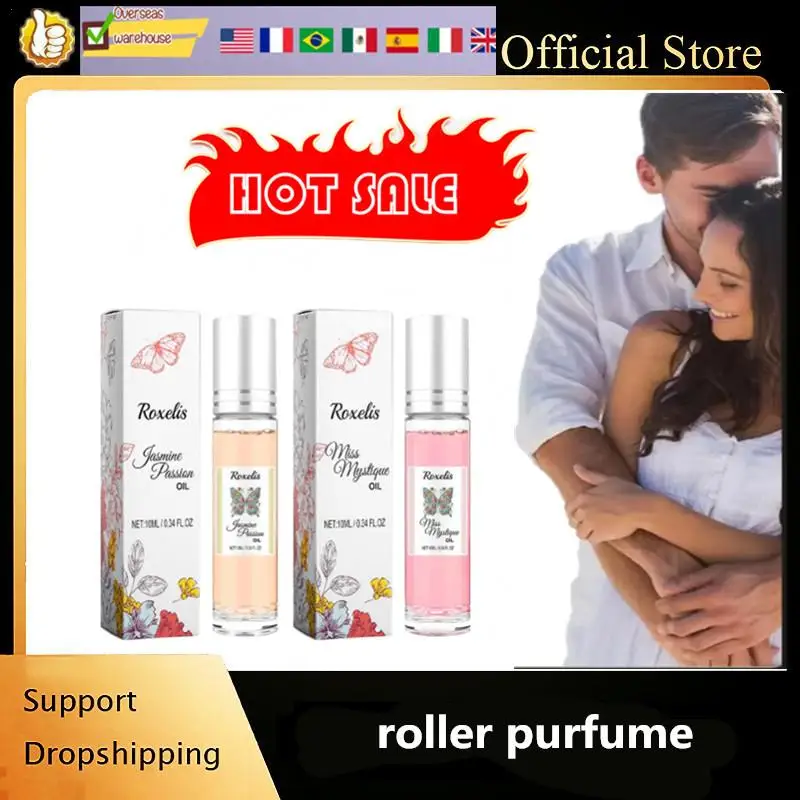 10ml Women Jasmine Perfume Roller Floral Scent Pheromone Lasting Fragrance Romance Flirting Men Keep Fresh Sexy Dating Perfum