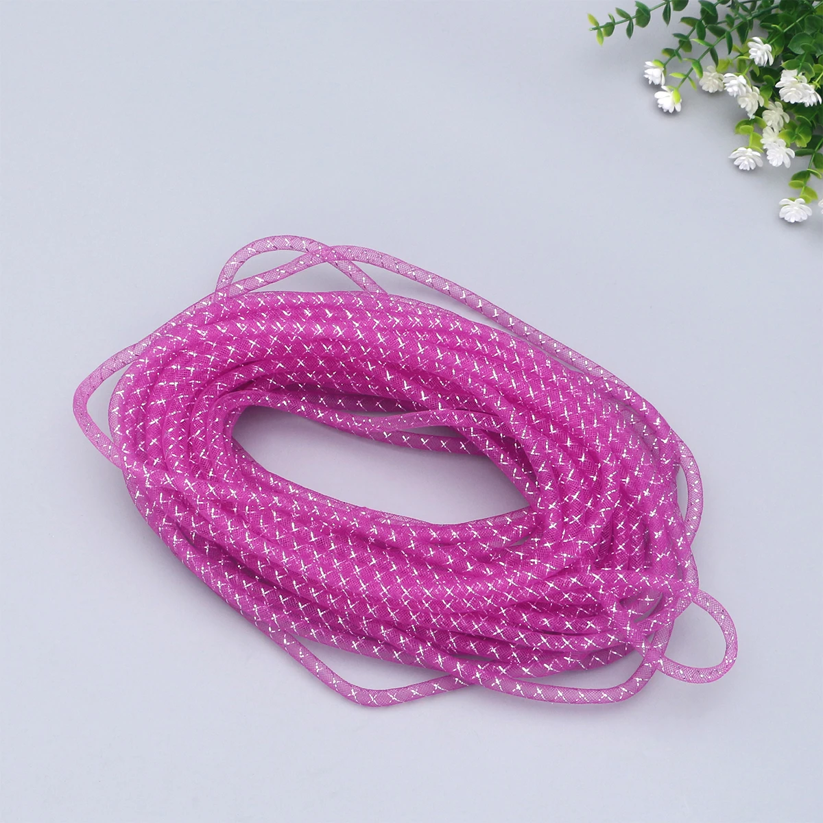 

25m Hair Accessories Bracelet Cord for Jewelry Making Elastic Necklace Braided Rope DIY Crafts Mesh Tube Yarn Net for Necklaces