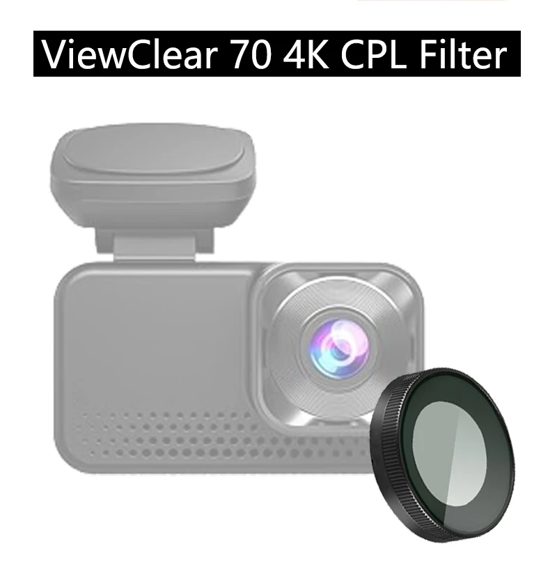 for REDTIGER ViewClear 70 4K Dash Cam HD CPL Filter HD Lens Dust Protection Anti Glare
