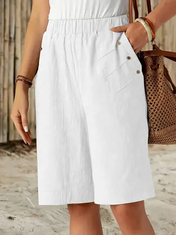 AliExpress Europe and America Cross border Women's Shorts Women's Summer New Collection Pentagram Pants Solid Color Casual Pants