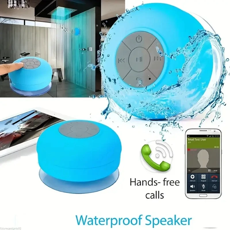 Bathroom Waterproof Wireless Bluetooth Speaker Large Suction Cup Mini Portable Speaker Outdoor Sports Stereo Speaker