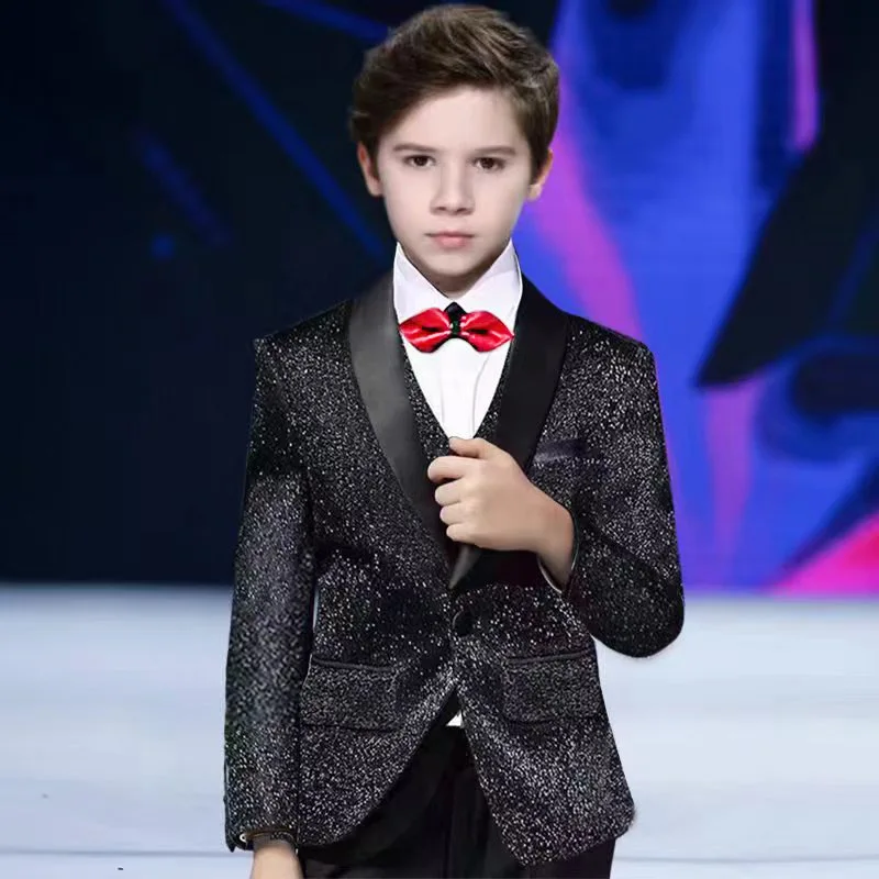 Boys' Suit Set 2023 New Children's Host Dress Stage Performance Runway Piano Performance Costume