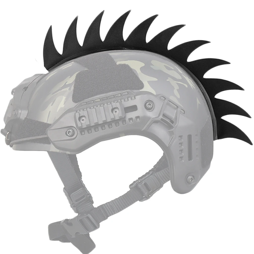 Tactical Helmet Accessories, Mohawk Rubber Saw Blade Helmet Decoration Piece, Helmet Funny Kit, Used for Paintball Outdoor Games