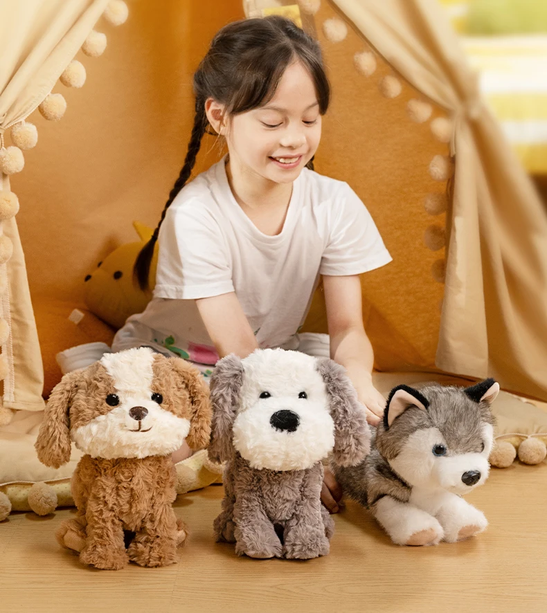 

2026 new Upgrade AI Cute Plush Robot dog Interactive Walking Simulated Smart Pet Interactive Voice-Controlled With Touch Control