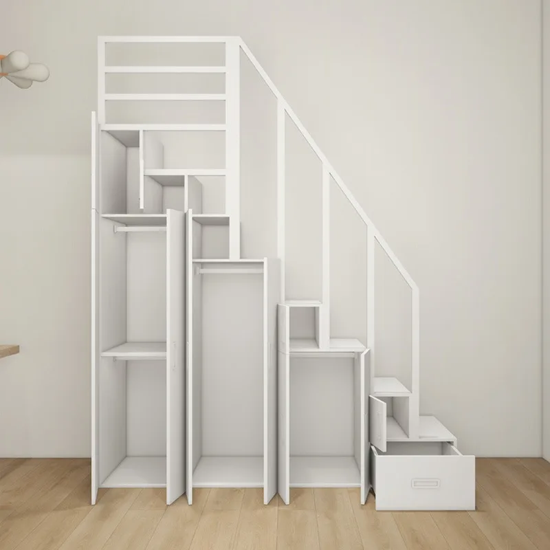 원목 계단 수납장 단품 판매 이층 침대 다락방 계단 수납장 가정용 서랍장 수납 등반 계단 수납장 맞춤형 사다리