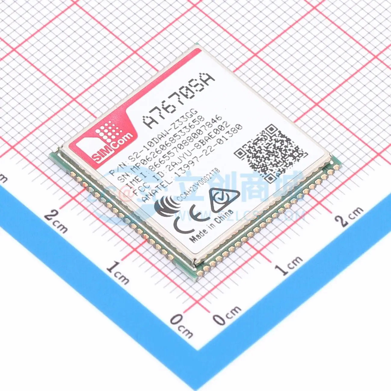 2pcs A7670SA-FASE SMD 24x24mm GSM EDGE FDD-LTE GPRS I2C UART USB GPIO ADC Cellular LTE Wireless Communication Module
