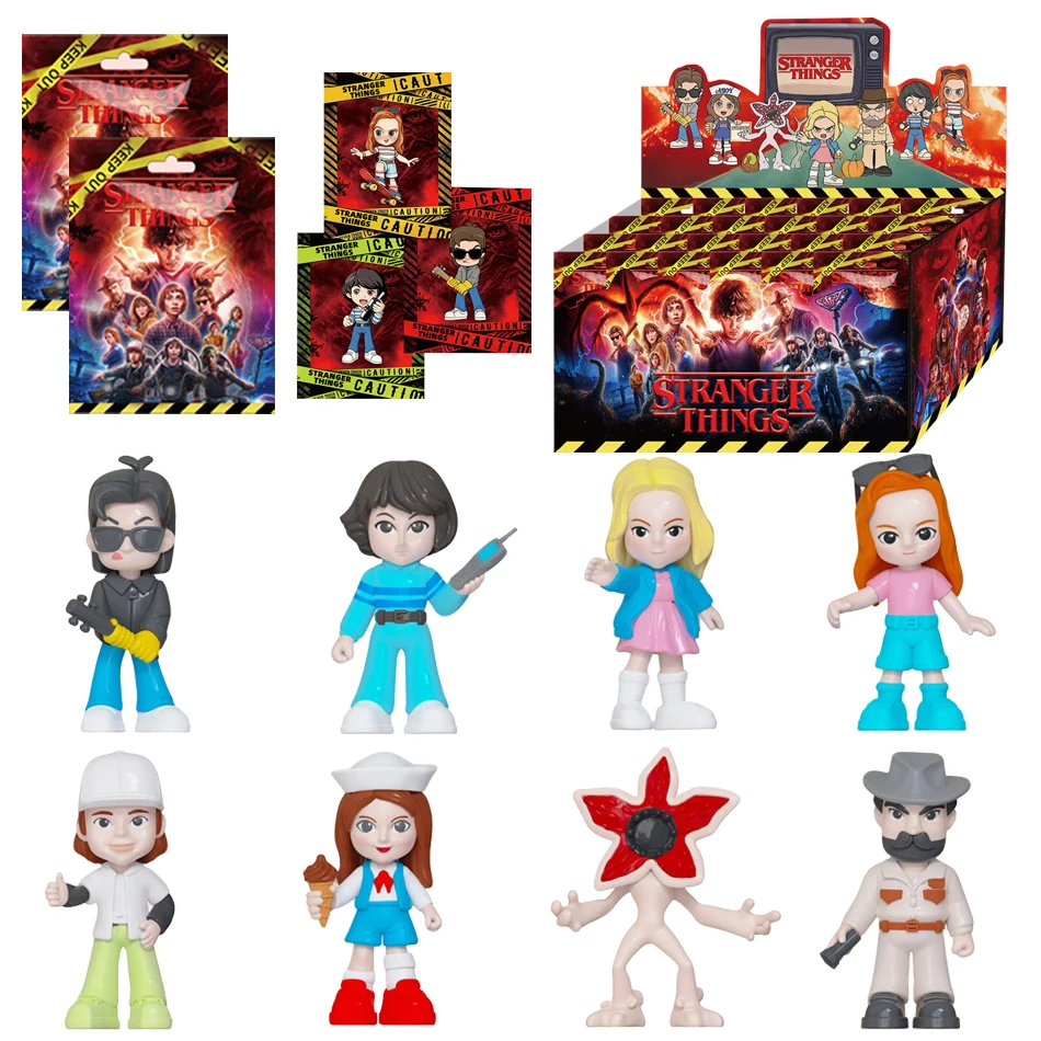 Juego de TV, figura de Stranger Things, caja ciega, once Winona Ryder, Kits de figuras de acción, juguetes en miniatura de PVC, tarjeta, bolsa sorpresa, regalo