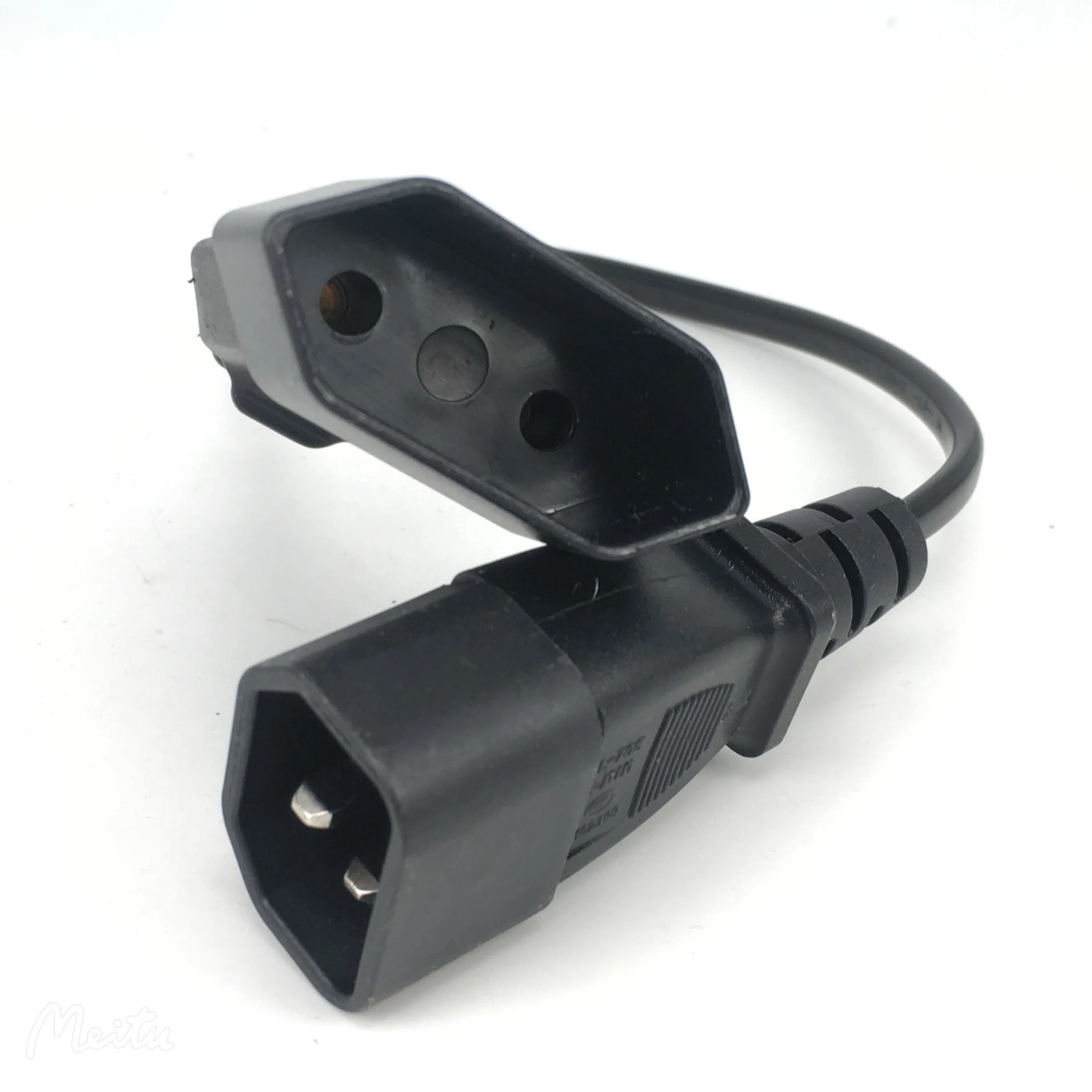 IEC 320 C14 Male Plug to European 2Pin Female Power Cable For UPS PDU,EU Power Adapter Cord,30CM