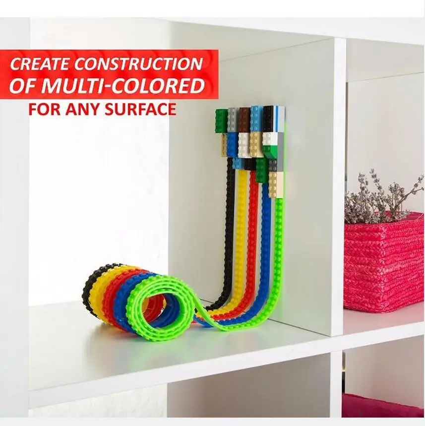 Blockband-Basisstreifen, zweireihig, 2*116 Punkte, 92 cm, beliebig zuschneidbar, kompatibel mit Lego DIY Bausteinen, kreatives Spielzeug in großen Mengen – Detail 3
