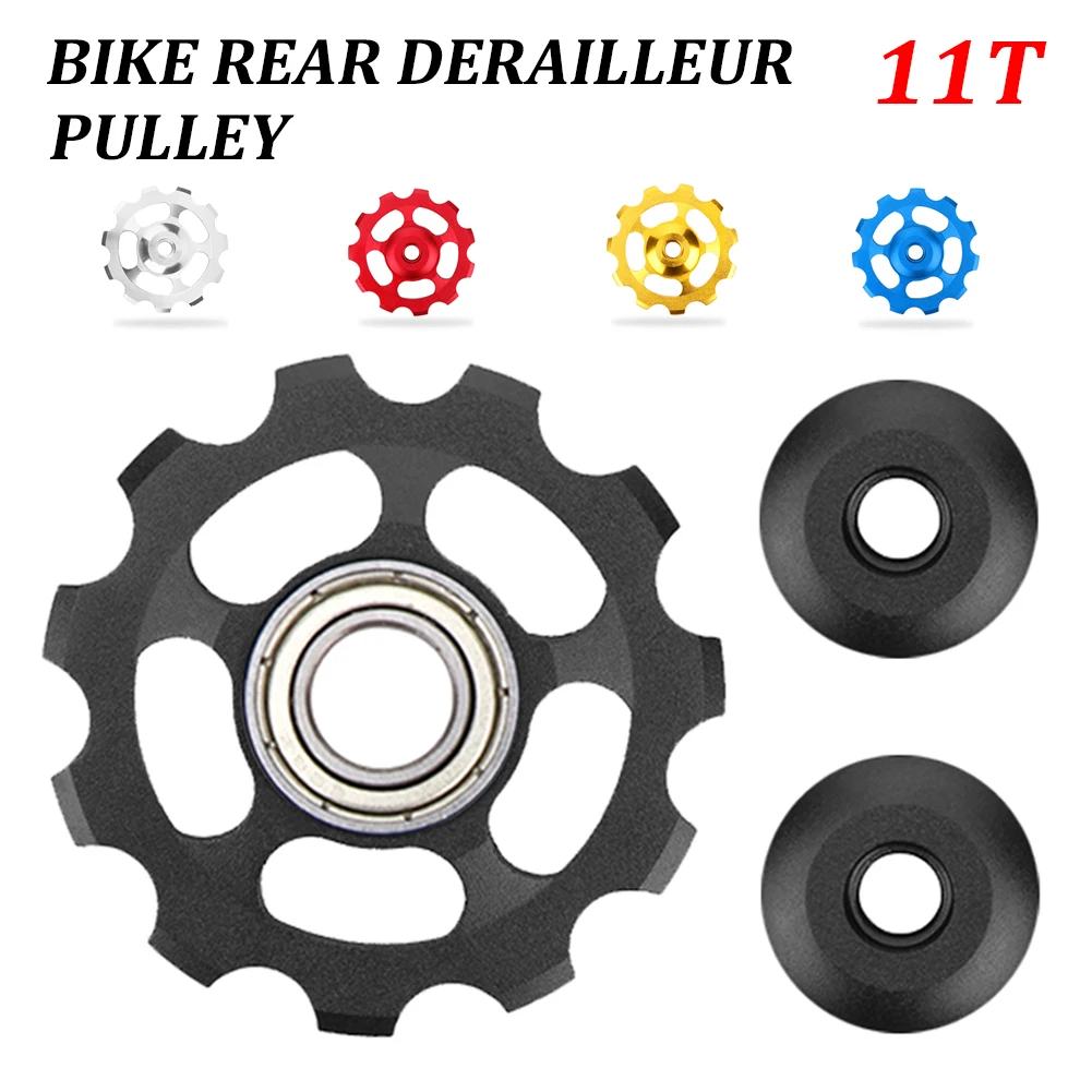 11T Aluminum Alloy Bicycle Rear Derailleur Pulley Jockey Wheel MTB Mountain Road Bike Guide Roller Cycling Bike Accessories