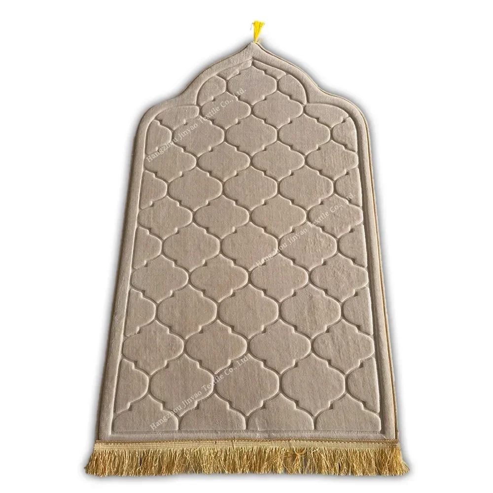 Multi-color Optional Tower-shaped Prayer Mat Integrally Formed Oil Dripping Irregular Prayer Mat Embossed Tassels